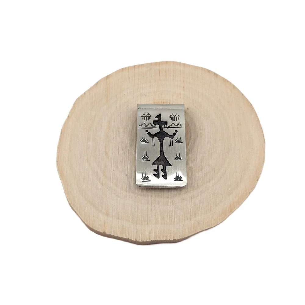 Handmade Navajo Silver Money Clip‎ Native American Men's Accessories ***